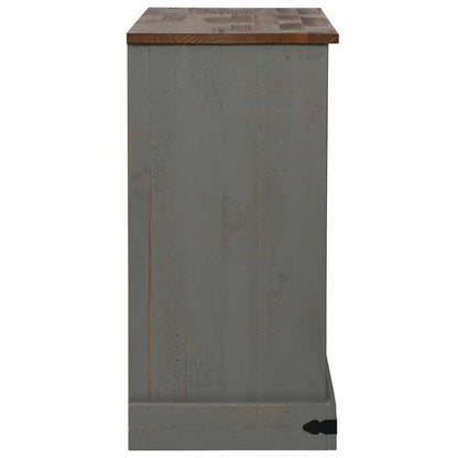 Skjenk Grå HALDEN med 2 skyvedører 112x40x80 cm heltre
