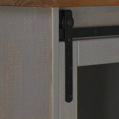 Skjenk Grå HALDEN med 2 skyvedører 112x40x80 cm heltre