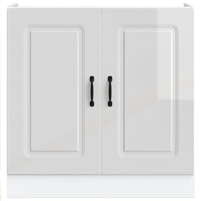 Kjøkkeninnredning Underskap Kalmar Høyglans Hvit 80x46x81,5cm Vask