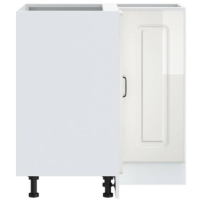 Kjøkkeninnredning Underskap Kalmar Høyglans Hvit Hjørne