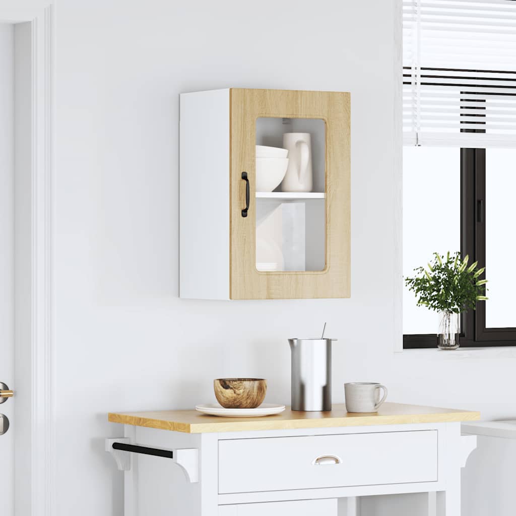 Kjøkkeninnredning Overskap veggskap med glassdør Kalmar Sonoma eik