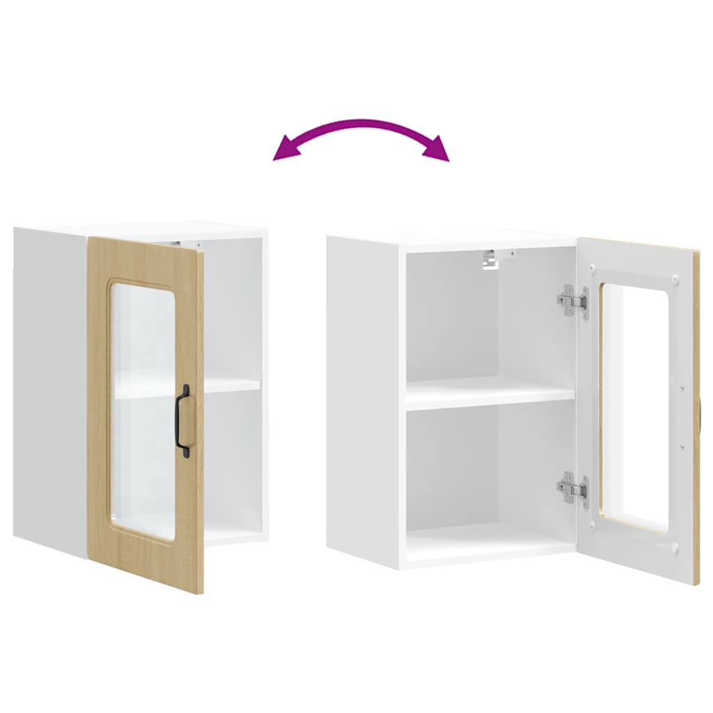 Kjøkkeninnredning Overskap veggskap med glassdør Kalmar Sonoma eik