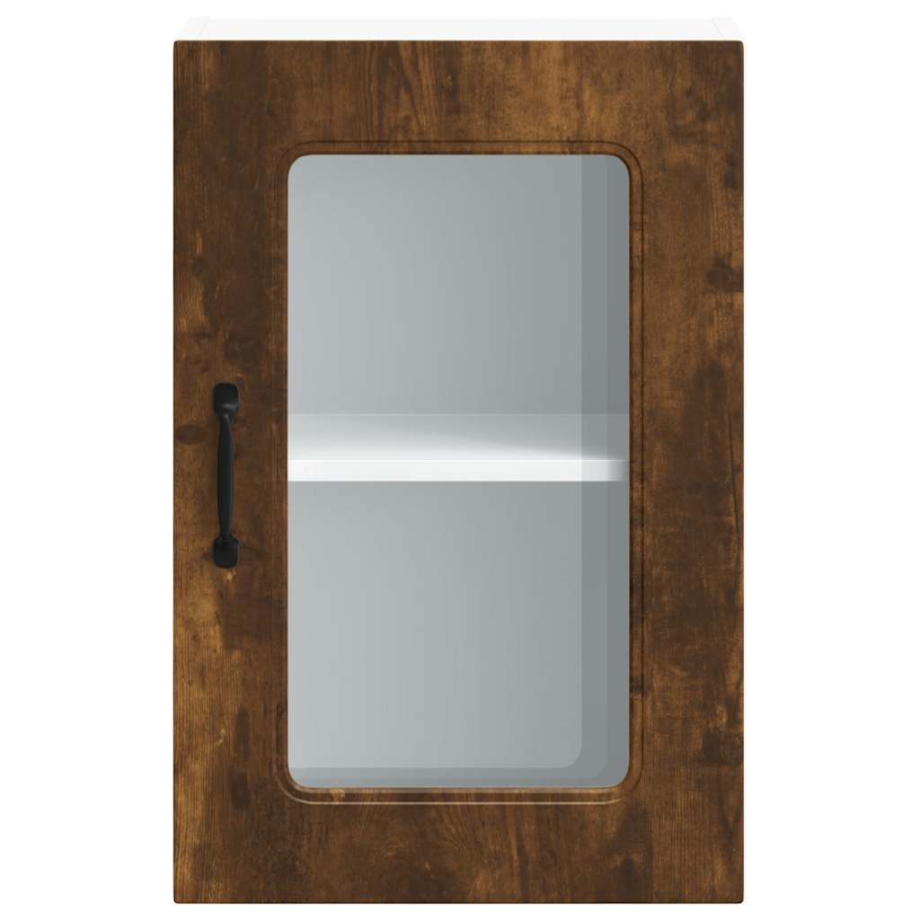 Kjøkkeninnredning Overskap veggskap med glassdør Kalmar Røkt eik