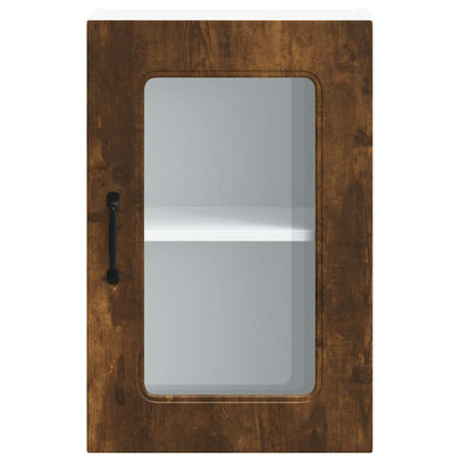 Kjøkkeninnredning Overskap veggskap med glassdør Kalmar Røkt eik