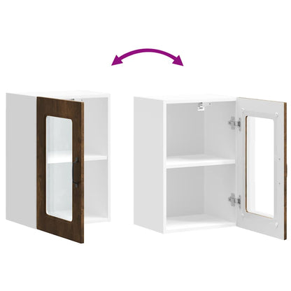 Kjøkkeninnredning Overskap veggskap med glassdør Kalmar Røkt eik