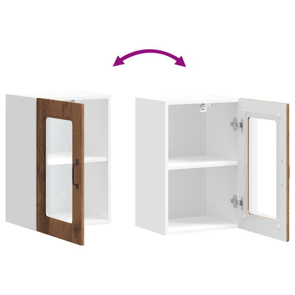 Kjøkkeninnredning Overskap veggskap med glassdør Kalmar Gammelt tre