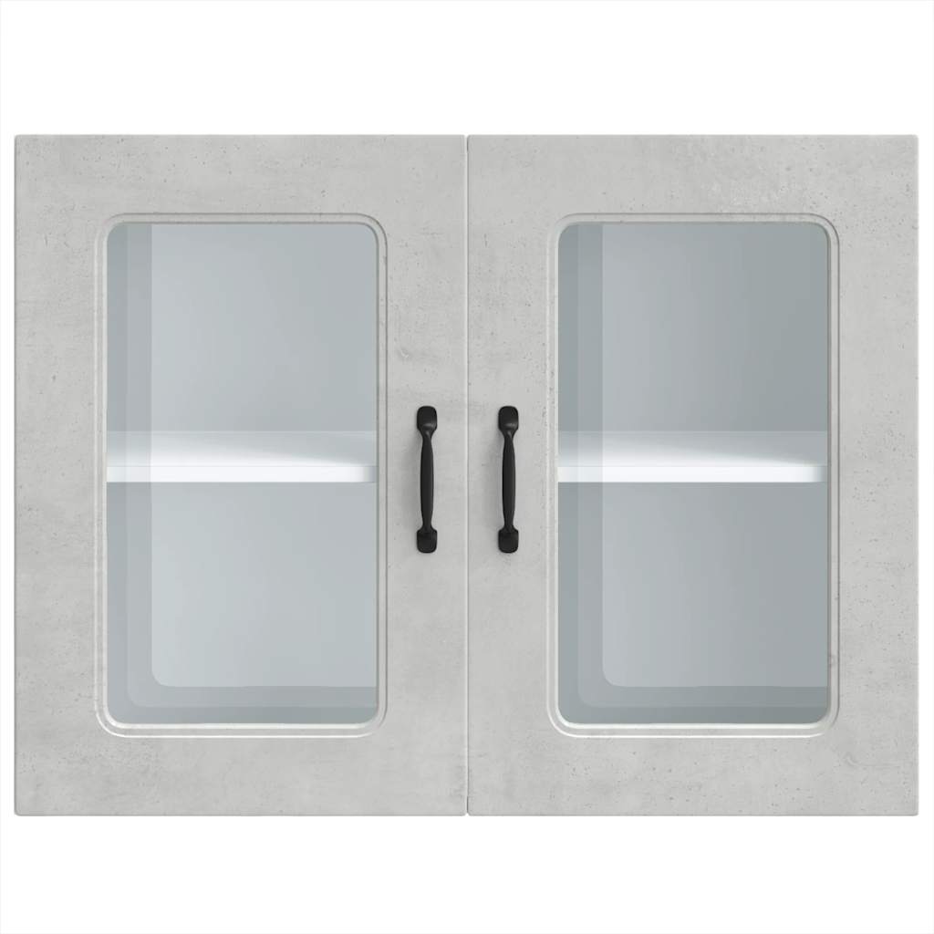 Kjøkkeninnredning Overskap Kalmar Betonggrå med glassdør