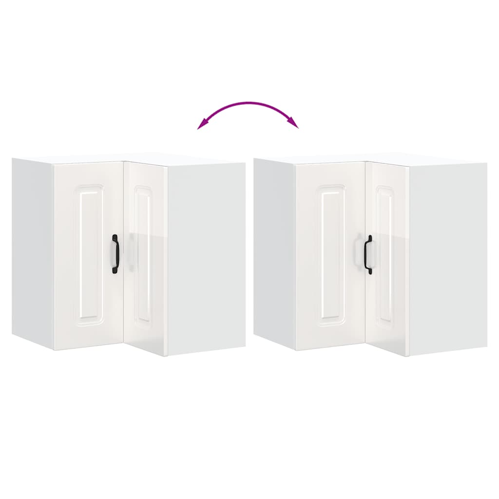 Kjøkkeninnredning Overskap Kalmar Høyglans Hvit Hjørneskap