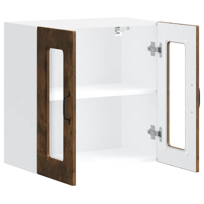 Kjøkkeninnredning Overskap veggskap med glassdør Kalmar Røkt eik