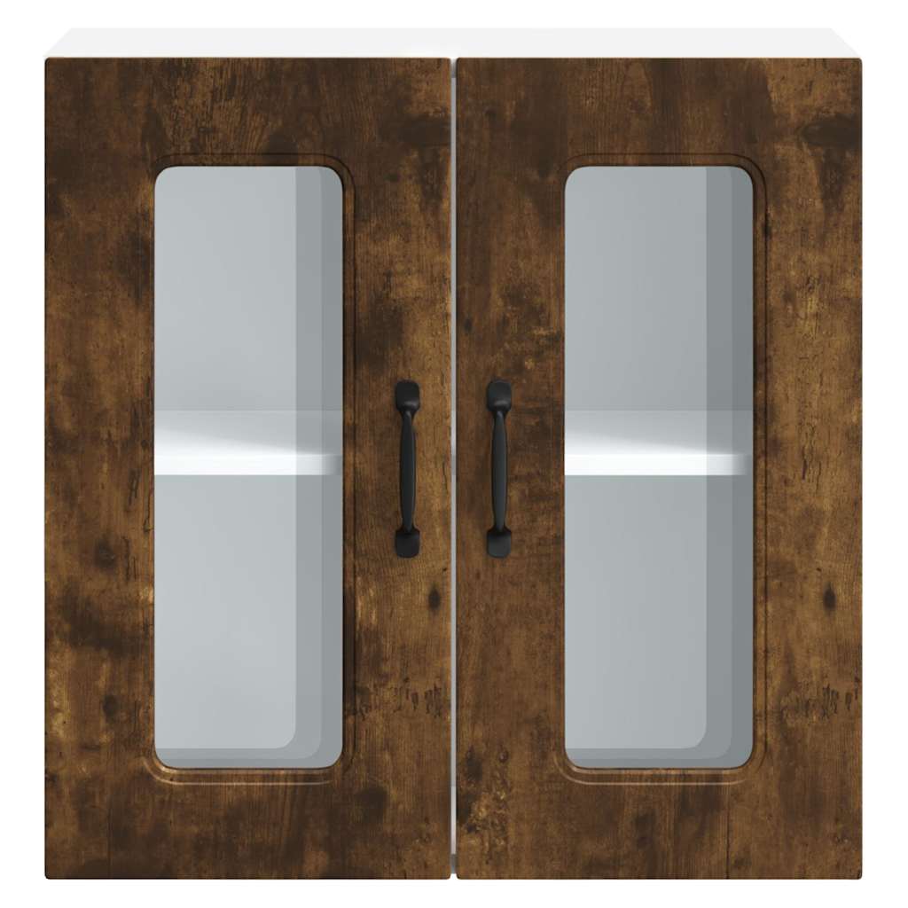 Kjøkkeninnredning Overskap veggskap med glassdør Kalmar Røkt eik