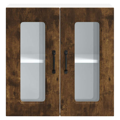 Kjøkkeninnredning Overskap veggskap med glassdør Kalmar Røkt eik