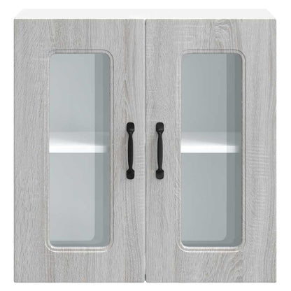 Kjøkkeninnredning Overskap veggskap med glassdør Kalmar Sonoma Grå