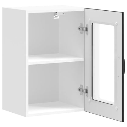 Kjøkkeninnredning Overskap veggskap med glassdør Lucca svart