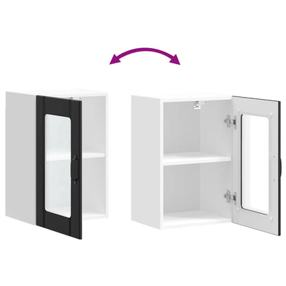 Kjøkkeninnredning Overskap veggskap med glassdør Lucca svart