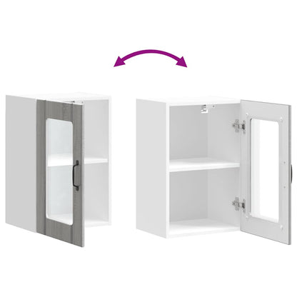 Kjøkkeninnredning Overskap veggskap med glassdør Lucca Sonoma Grå