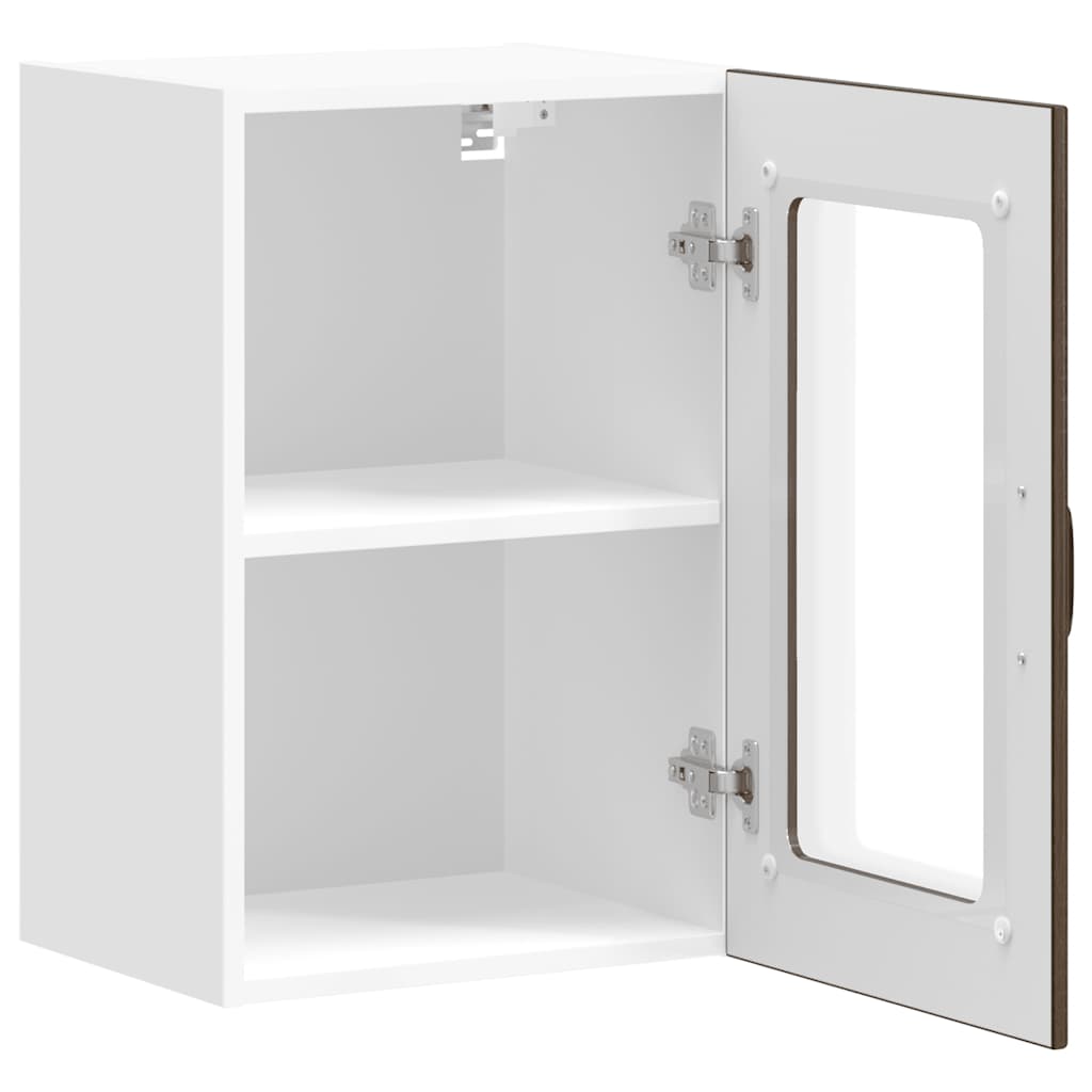 Kjøkkeninnredning Overskap veggskap med glassdør Lucca Brun eik