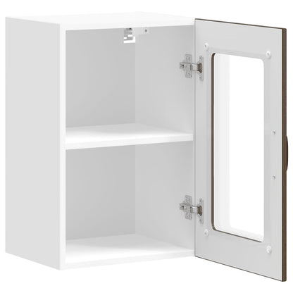 Kjøkkeninnredning Overskap veggskap med glassdør Lucca Brun eik