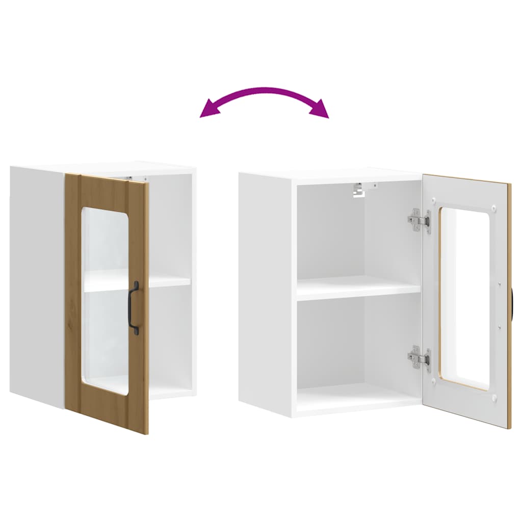 Kjøkkeninnredning Overskap med glassdør Lucca Artisan Eik