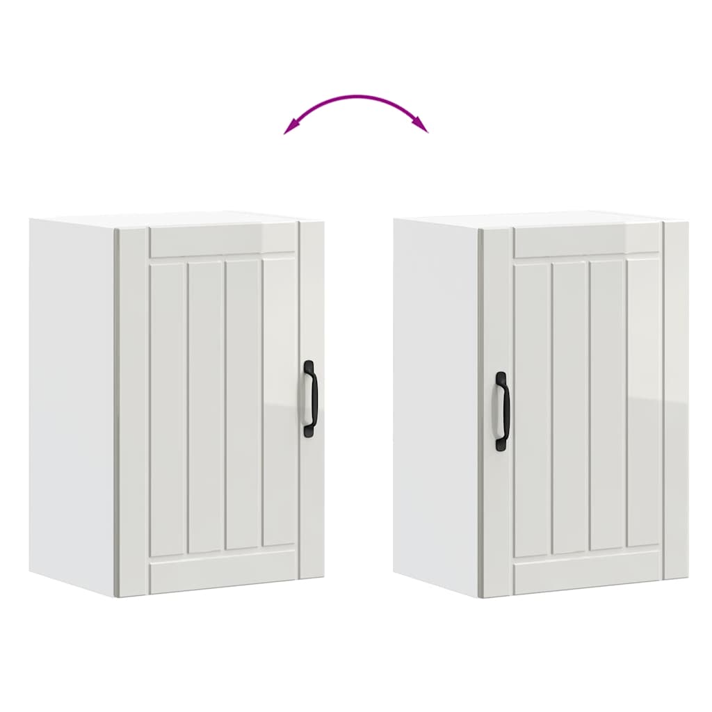 Kjøkkeninnredning Overskap veggskap Lucca Høyglans hvit