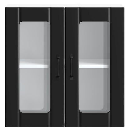 Kjøkkeninnredning Overskap veggskap med glassdør Lucca svart