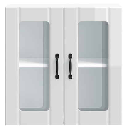 Kjøkkeninnredning Overskap Høyglans Hvit med glassdør