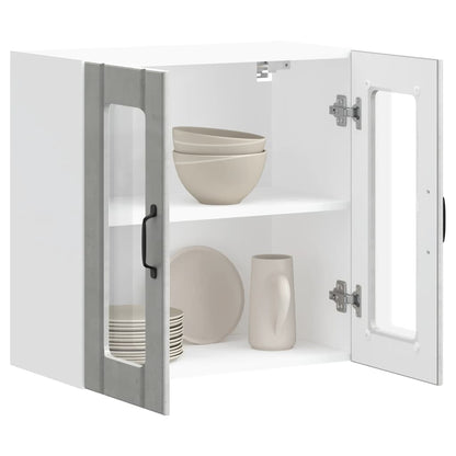 Kjøkkeninnredning Overskap veggskap med glassdør Lucca Betonggrå