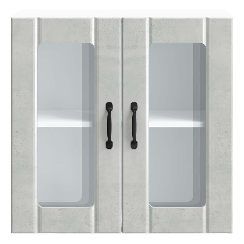 Kjøkkeninnredning Overskap veggskap med glassdør Lucca Betonggrå