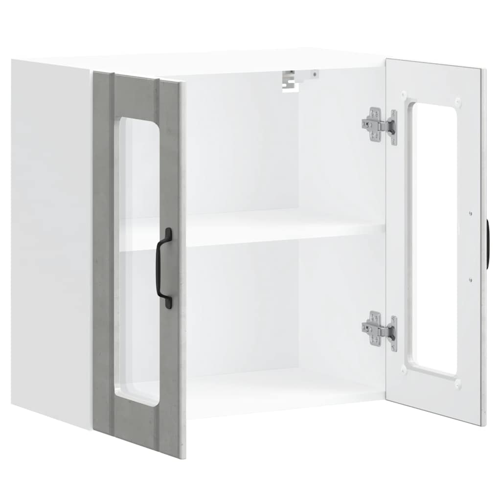 Kjøkkeninnredning Overskap veggskap med glassdør Lucca Betonggrå