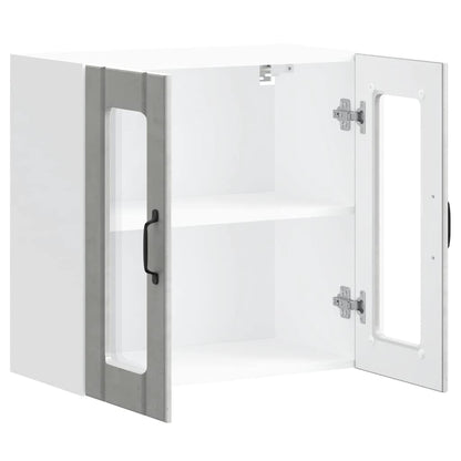 Kjøkkeninnredning Overskap veggskap med glassdør Lucca Betonggrå