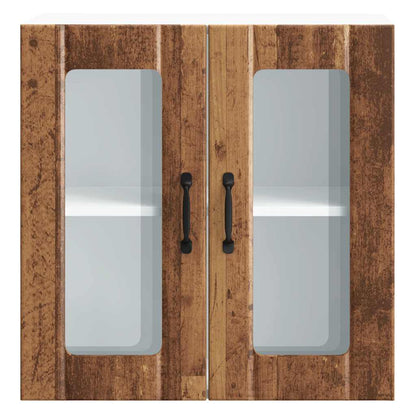 Kjøkkeninnredning Overskap veggskap med glassdør Lucca Gammelt tre