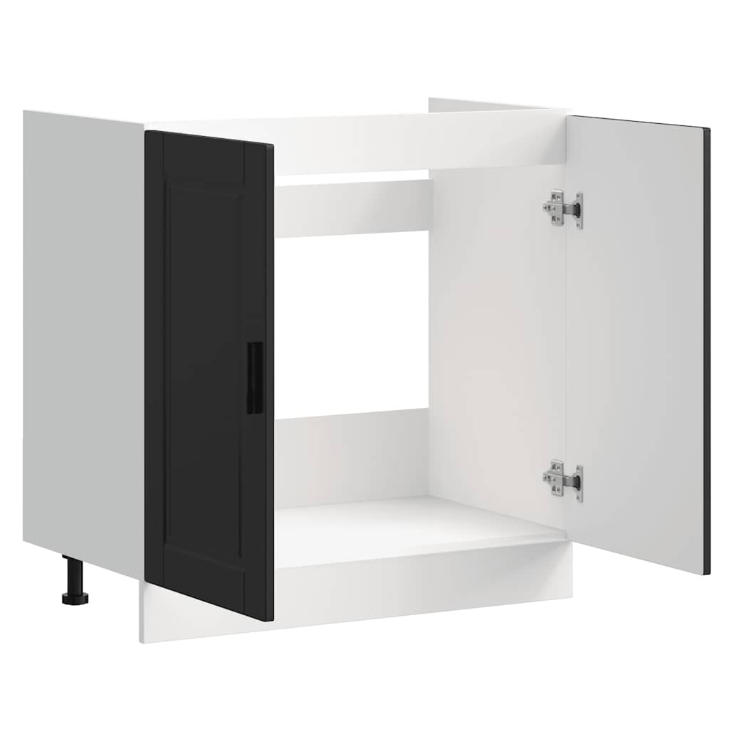 Kjøkkeninnredning Underskap Porto Svart 80x46x81,5 cm Vask