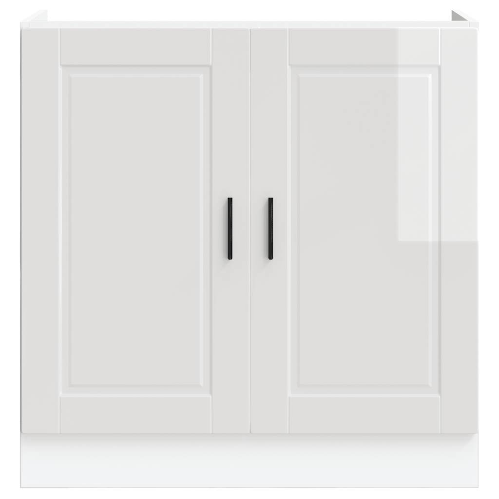 Kjøkkeninnredning Underskap Porto Høyglans Hvit 80x46x81,5 cm Vask