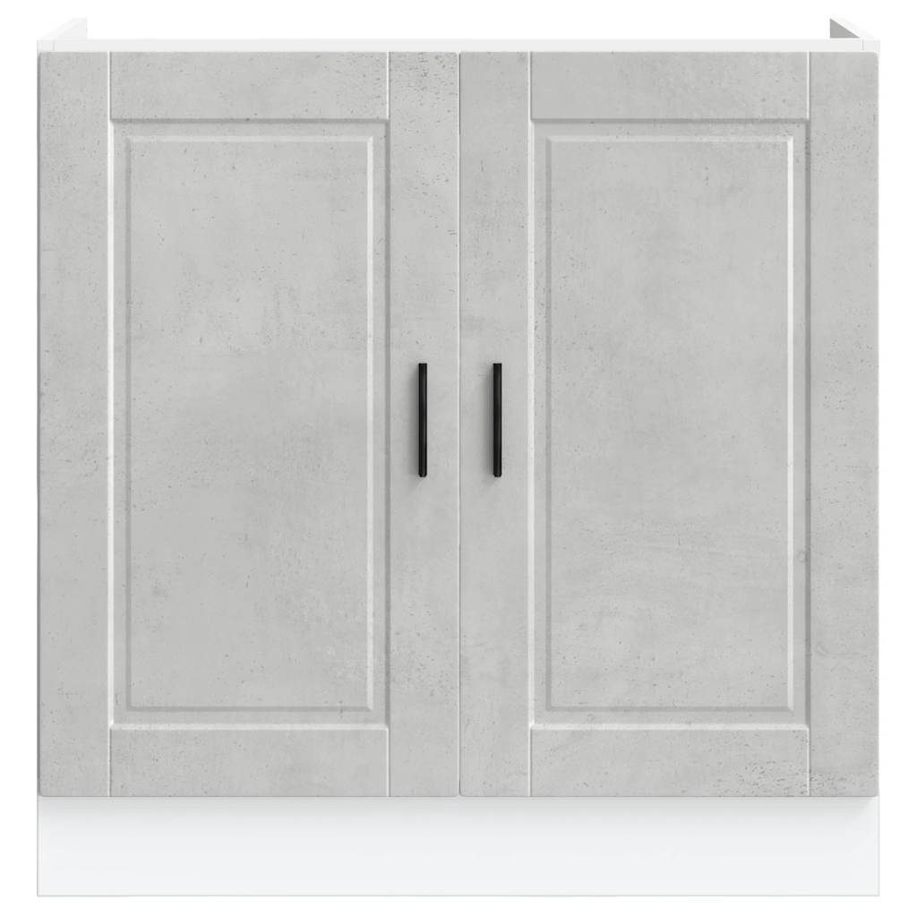 Kjøkkeninnredning Underskap Porto Betonggrå 80x46x81,5 cm Vask