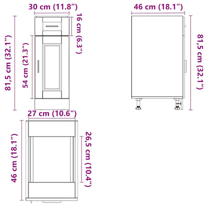 Kjøkkeninnredning Underskap Porto Betonggrå