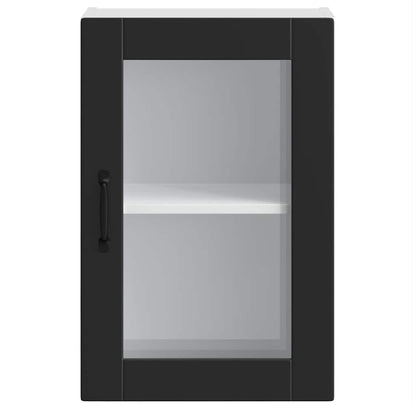 Kjøkkeninnredning Overskap med glassdør Porto svart