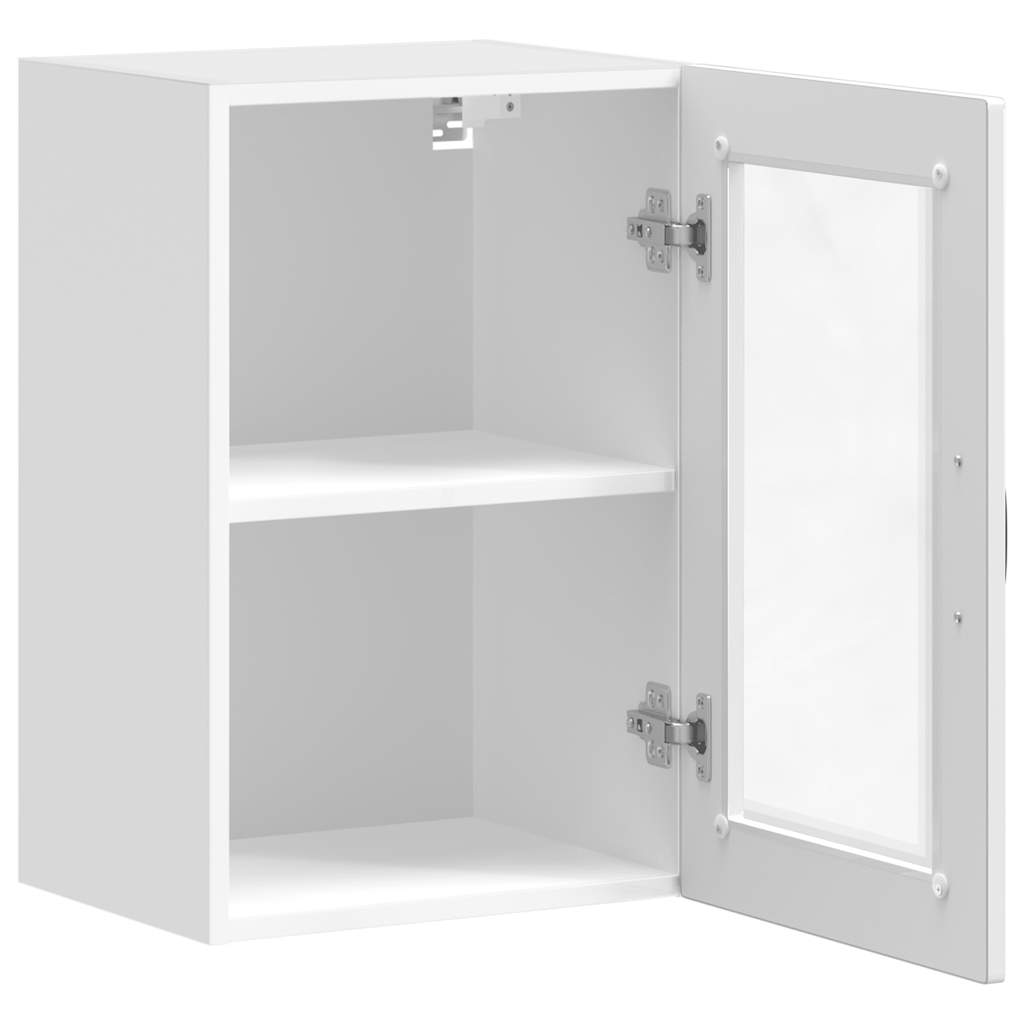 Kjøkkeninnredning Overskap med glassdør Porto Høyglans hvit