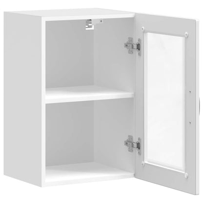 Kjøkkeninnredning Overskap med glassdør Porto Høyglans hvit