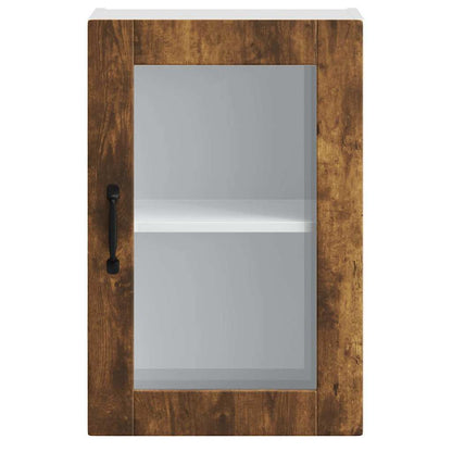 Kjøkkeninnredning Overskap med glassdør Porto Røkt eik