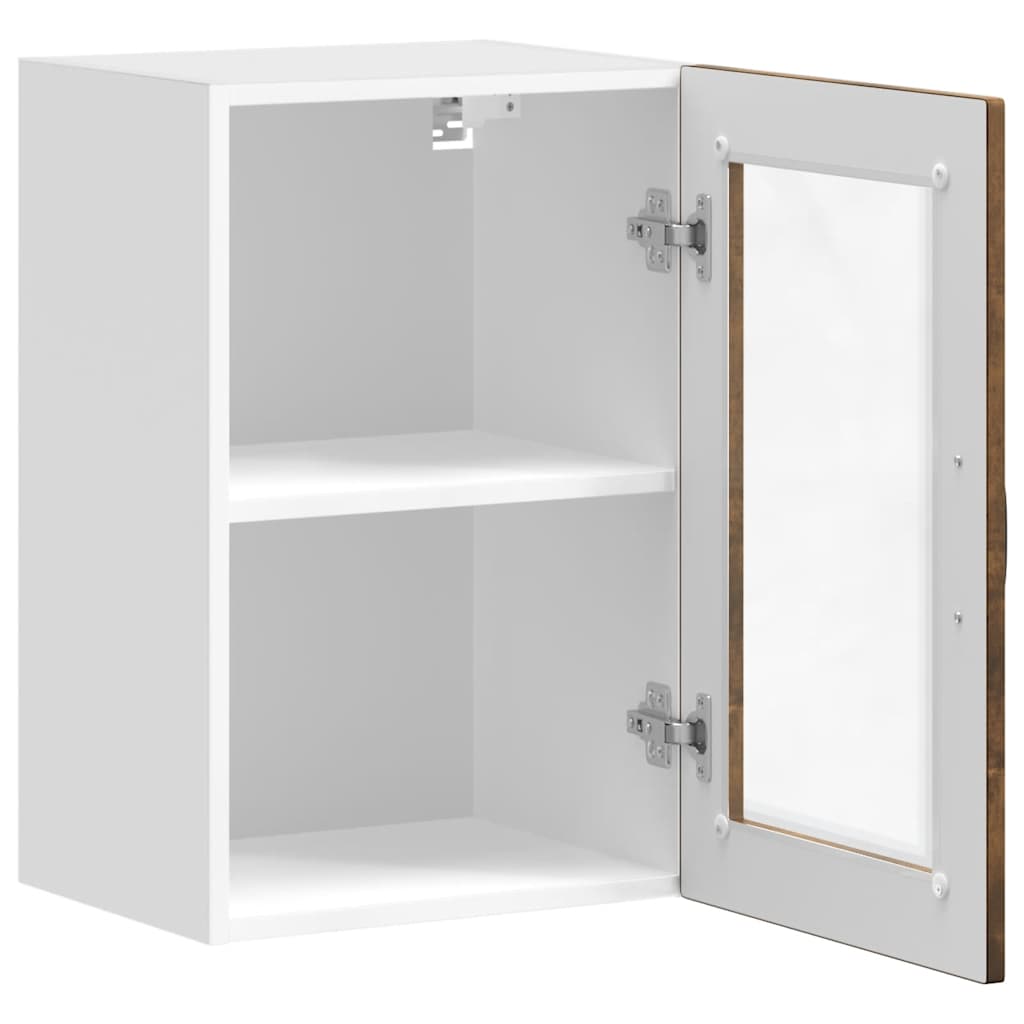 Kjøkkeninnredning Overskap med glassdør Porto Røkt eik