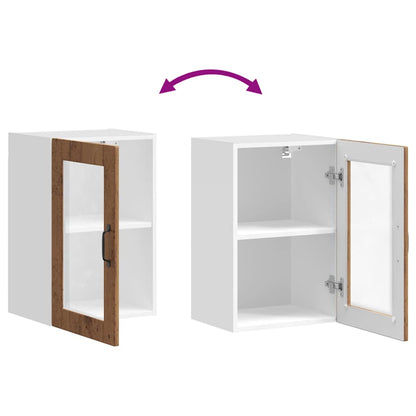 Kjøkkeninnredning Overskap med glassdør Porto Gammelt tre