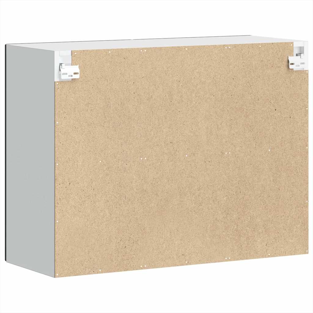 Kjøkkeninnredning Overskap Porto Svart med glassdør