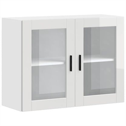 Kjøkkeninnredning Overskap Porto Høyglans Hvit med glassdør