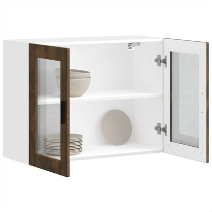 Kjøkkeninnredning Overskap Porto Røkt Eik med glassdør