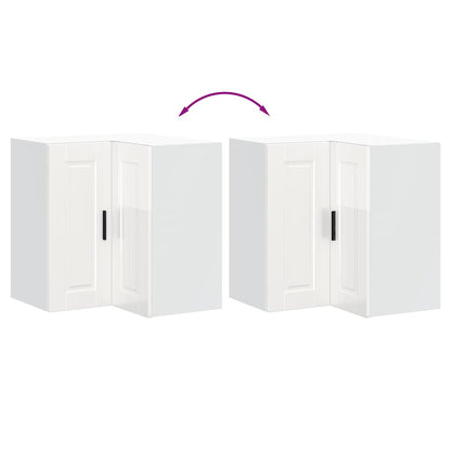 Kjøkkeninnredning Overskap Porto Høyglans Hvit Hjørneskap