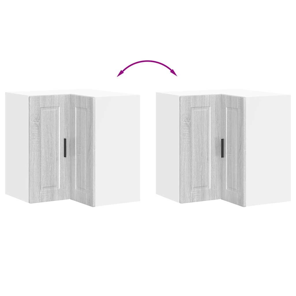 Kjøkkeninnredning Overskap Porto Sonoma Grå Eik Hjørneskap