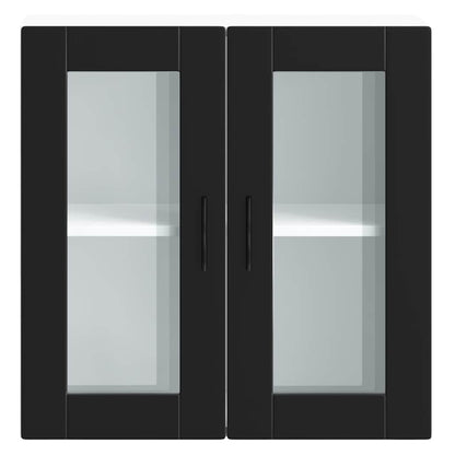 Kjøkkeninnredning Overskap med glassdør Porto svart