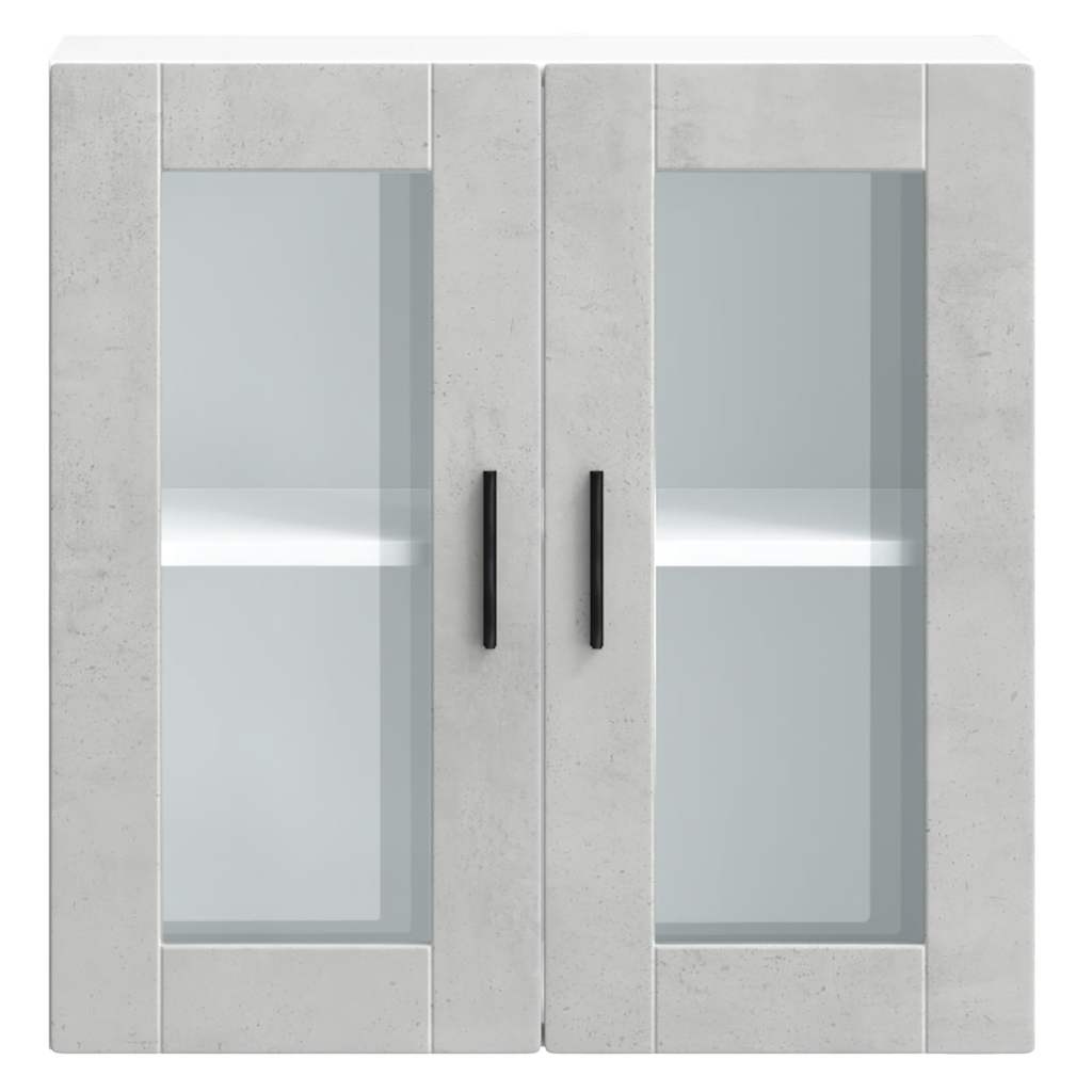 Kjøkkeninnredning Overskap Porto Betonggrå med glassdør