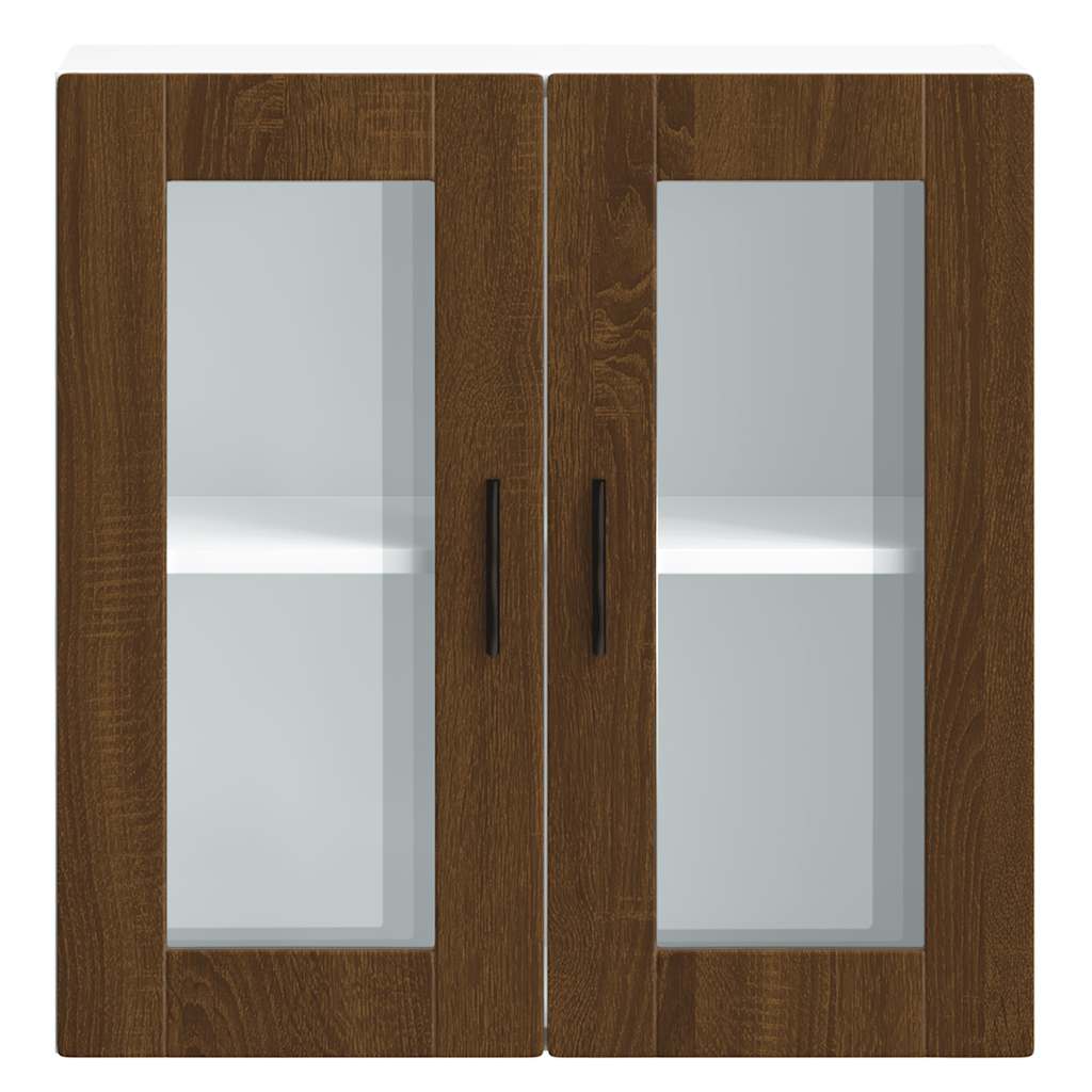 Kjøkkeninnredning Overskap med glassdør Porto Brun eik