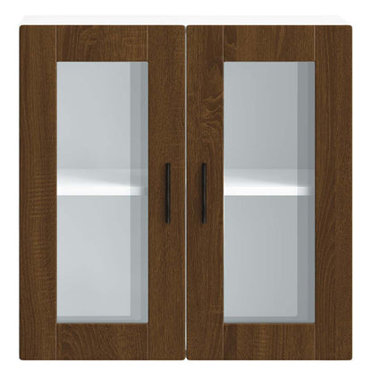 Kjøkkeninnredning Overskap med glassdør Porto Brun eik