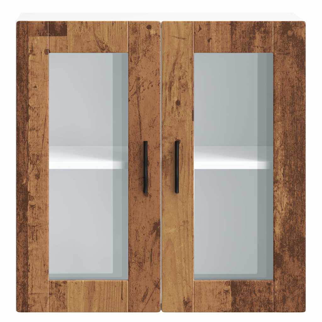 Kjøkkeninnredning Overskap med glassdør Porto Gammelt tre